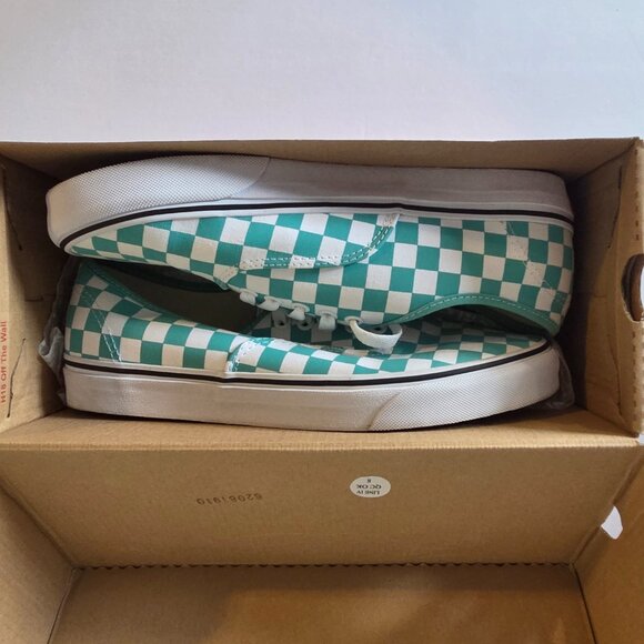 ๐ Vans Authentic Aqua Checkerboard Sneakers | Classic Low Tops w/ Box - Picture 7 of 7